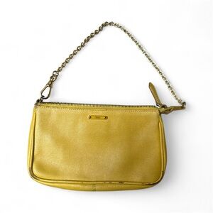 Fendi Yellow Leather Chain Pochette